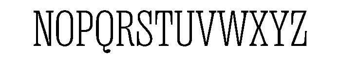 PPRightSlabNarrow Fine Instance Font UPPERCASE