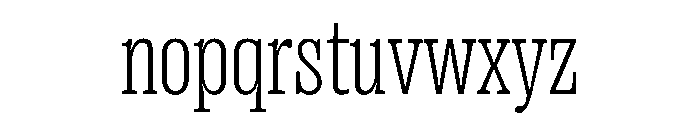 PPRightSlabNarrow Fine Instance Font LOWERCASE