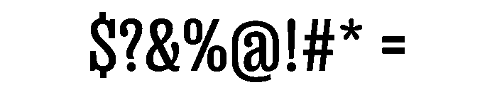 PPRightSlabNarrow Medium Instance Font OTHER CHARS