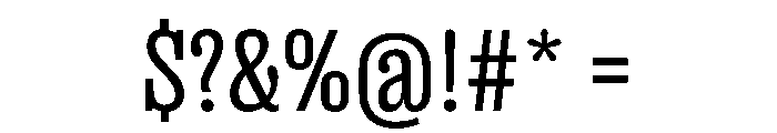PPRightSlabNarrow Regular Instance Font OTHER CHARS
