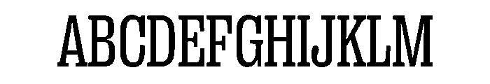 PPRightSlabNarrow Regular Instance Font UPPERCASE