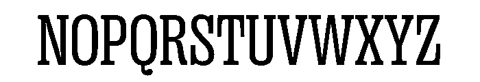 PPRightSlabNarrow Regular Instance Font UPPERCASE