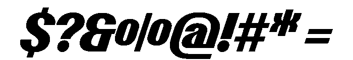 PPTalisman CompactExtraboldItalic Instance Font OTHER CHARS