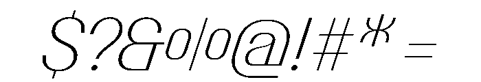 PPTalisman CompactExtralightItalic Instance Font OTHER CHARS