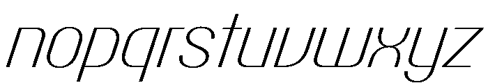 PPTalisman CompactExtralightItalic Instance Font LOWERCASE