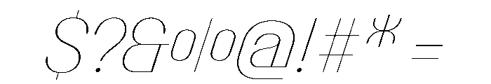 PPTalisman CompactHairlineItalic Instance Font OTHER CHARS