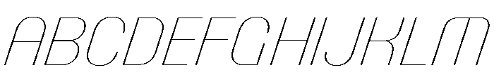PPTalisman CompactHairlineItalic Instance Font UPPERCASE