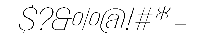 PPTalisman CompactThinItalic Instance Font OTHER CHARS