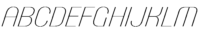 PPTalisman CompactThinItalic Instance Font UPPERCASE
