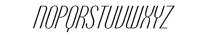 PPTalisman CompressedExtralightItalic Instance Font UPPERCASE