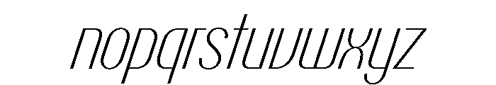 PPTalisman CondensedExtralightItalic Instance Font LOWERCASE