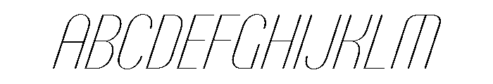 PPTalisman CondensedHairlineItalic Instance Font UPPERCASE