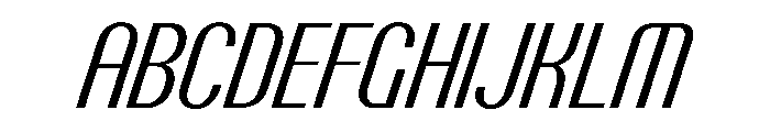 PPTalisman CondensedRegularItalic Instance Font UPPERCASE