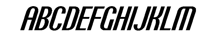 PPTalisman CondensedSemiboldItalic Instance Font UPPERCASE
