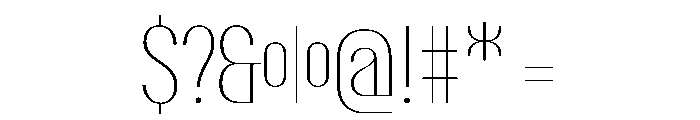 PPTalisman CondensedThin Instance Font OTHER CHARS