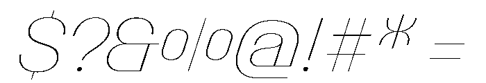 PPTalisman HairlineItalic Instance Font OTHER CHARS