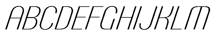 PPTalisman NarrowExtralightItalic Instance Font UPPERCASE