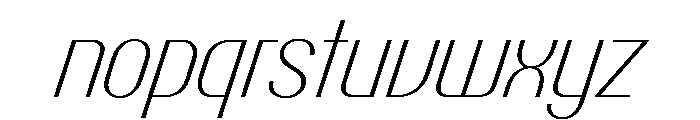 PPTalisman NarrowExtralightItalic Instance Font LOWERCASE