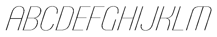 PPTalisman NarrowHairlineItalic Instance Font UPPERCASE