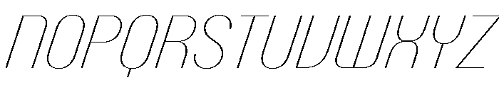 PPTalisman NarrowHairlineItalic Instance Font UPPERCASE