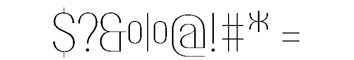 PPTalisman NarrowThin Instance Font OTHER CHARS