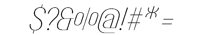 PPTalisman NarrowThinItalic Instance Font OTHER CHARS
