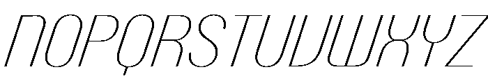 PPTalisman NarrowThinItalic Instance Font UPPERCASE