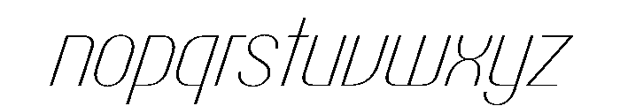 PPTalisman NarrowThinItalic Instance Font LOWERCASE