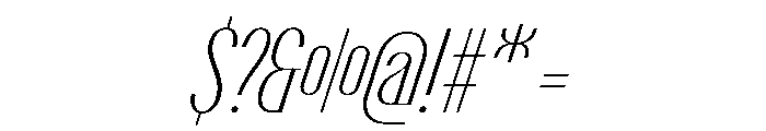 PPTalismanCompressed ExtralightItalic Instance Font OTHER CHARS