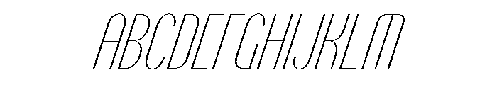 PPTalismanCompressed HairlineItalic Instance Font UPPERCASE