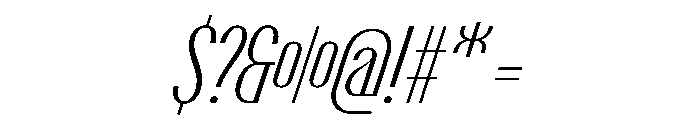 PPTalismanCompressed LightItalic Instance Font OTHER CHARS