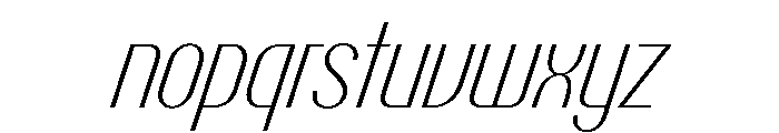 PPTalismanCondensed ExtralightItalic Instance Font LOWERCASE