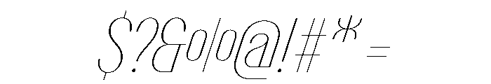 PPTalismanCondensed HairlineItalic Instance Font OTHER CHARS