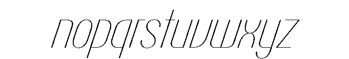 PPTalismanCondensed HairlineItalic Instance Font LOWERCASE