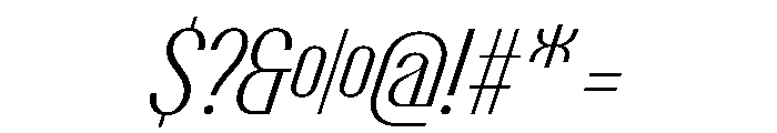 PPTalismanCondensed LightItalic Instance Font OTHER CHARS
