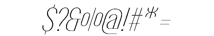 PPTalismanCondensed ThinItalic Instance Font OTHER CHARS
