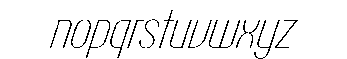 PPTalismanCondensed ThinItalic Instance Font LOWERCASE