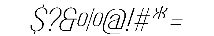 PPTalismanNarrow ExtralightItalic Instance Font OTHER CHARS