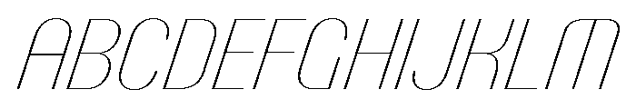 PPTalismanNarrow HairlineItalic Instance Font UPPERCASE
