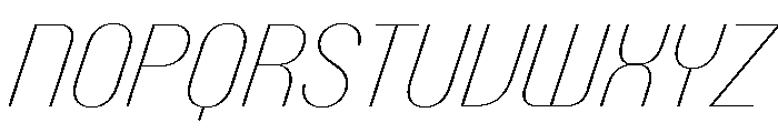 PPTalismanNarrow HairlineItalic Instance Font UPPERCASE