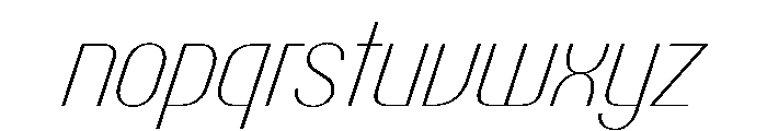 PPTalismanNarrow ThinItalic Instance Font LOWERCASE