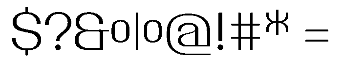 PPTalismanNormal Light Instance Font OTHER CHARS