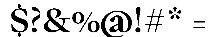 PPWriter Bold Instance Font OTHER CHARS