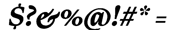 PPWriter ExtraBoldItalic Instance Font OTHER CHARS