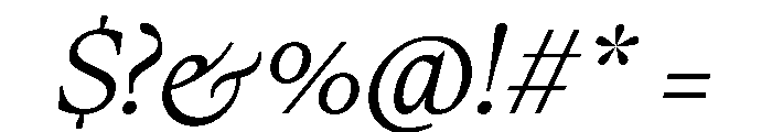 PPWriter LightItalic Instance Font OTHER CHARS