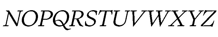 PPWriter LightItalic Instance Font UPPERCASE