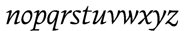 PPWriter LightItalic Instance Font LOWERCASE