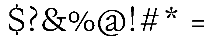 PPWriter LightText Font OTHER CHARS