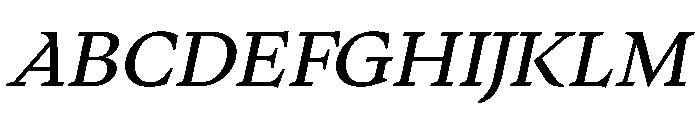 PPWriter MediumItalic Instance Font UPPERCASE