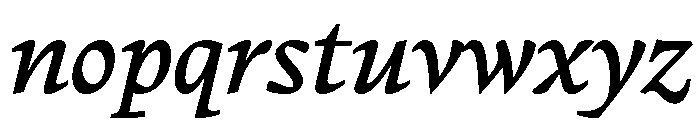 PPWriter MediumItalic Instance Font LOWERCASE